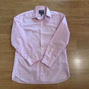 Bonobos Dress Shirt Men's Pink 16/33 Slim‎ Fit Wrinkle-Free Preppy
